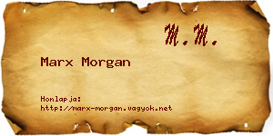 Marx Morgan névjegykártya